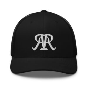 Garry With Two R's Logo Trucker Hat Cap Headwear Athletic Gym Sport Hip Hop Rap Trap Purchase Buy For Sale Comfort Lounge Relax Chill Workout Exercise